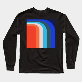 retro seventies abstract design Long Sleeve T-Shirt